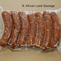 retail lamb sausage (north African)